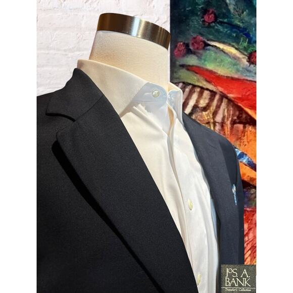 New Jos A Bank 41R Traveler Navy Blue Blazer Sport Coat Jacket - Picture 4 of 16